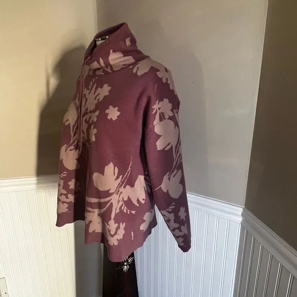 LIZ CLAIBORNE lavender floral pullover crewneck size xl - Picture 2 of 10